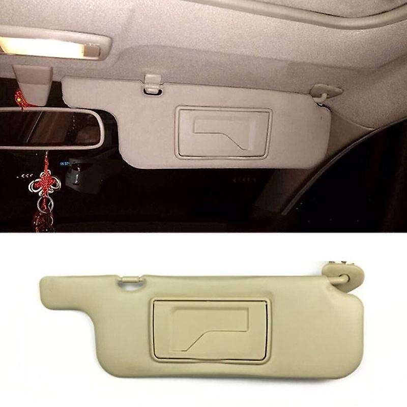 Car Beige Inner Sunvisor Sun Shade Front Windscreen Sun Visor Sunshield with Mirror Kit for 2003-201