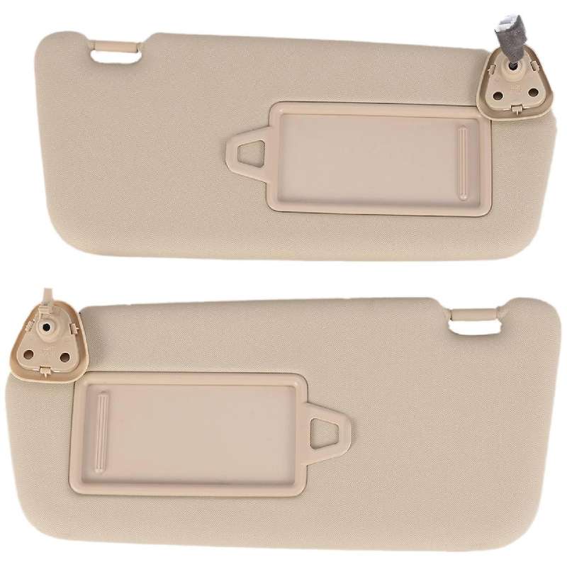 Car Beige Sun Visor with Makeup Mirror Sunshade Assembly 85210-1E361XU 85210-1E360XU for Accent 2006