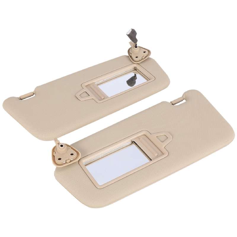 Car Beige Sun Visor with Makeup Mirror Sunshade Assembly 85210-1E361XU 85210-1E360XU for Accent 2006