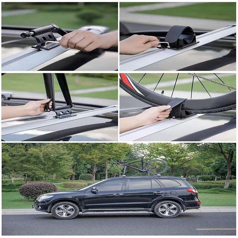 Car Bike Rack Road Bicycle Roof Rack Quick Release Bicycle Mounting Bracket Fixing Clip Roof Rack Ca