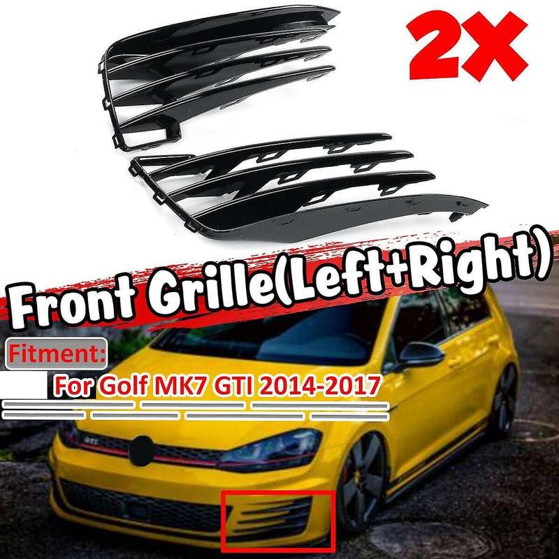 Car Black Car Front Fog Light Grille Grill Lower Bumper Grill Cover for Golf MK7 2014-2017 5G0853665