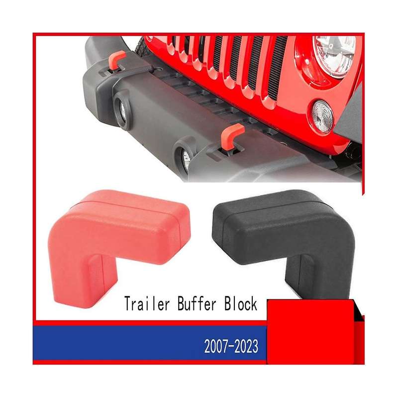 Car Black Front Bumper Bar Towing Trailer Trailer Buffer Block for Jk Jl Jt Wrangler 2007-2023