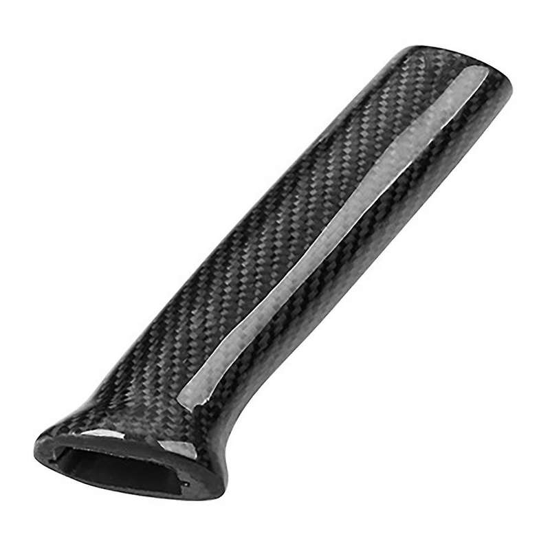 Car Black Carbon Fiber Replacement Handbrake Cover Grip Handle Lever Brake Handle Cover for 3 Axela