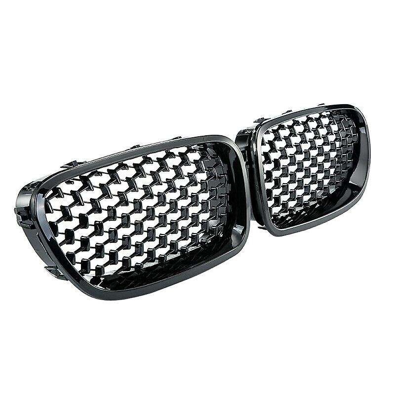 Car Black Front Bumper Diamond Kidney Grilles Grille for 5 Series F10 F11 F18 520I 528I 2010-2016
