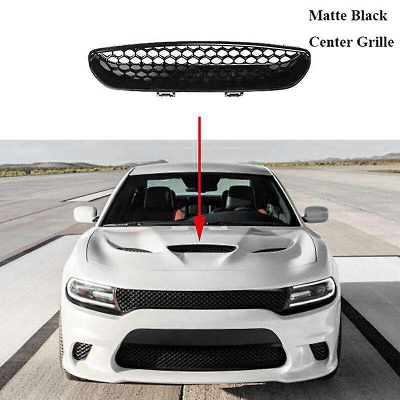 Car Black Front Engine Hood Vent Grille Air Flow Mesh Intake Hood for Fit for Charger 2015-2020
