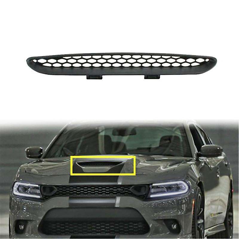 Car Black Front Engine Hood Vent Grille Air Flow Mesh Intake Hood for Fit for Charger 2015-2020