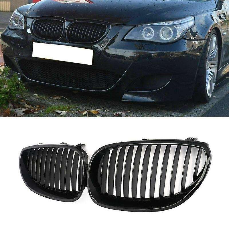 Car Black Front Hood Kidney Grille Grill for  E60 E61 5 Series M5 2003-2009