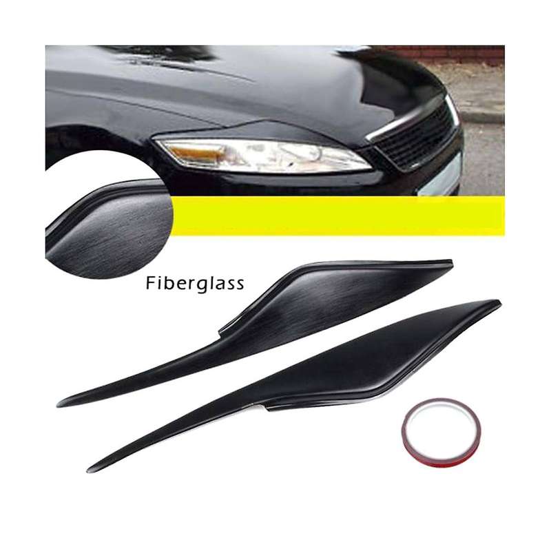 Car Black Headlight Eyebrow Cover Trim Head Light Lamp Sticker for Mondeo Mk4 2007-2013