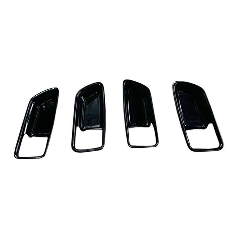 Car Black Interior Door Handle Bowl Panel Decoration Cover Trim for 2021 2022 Rhd Handle Trim