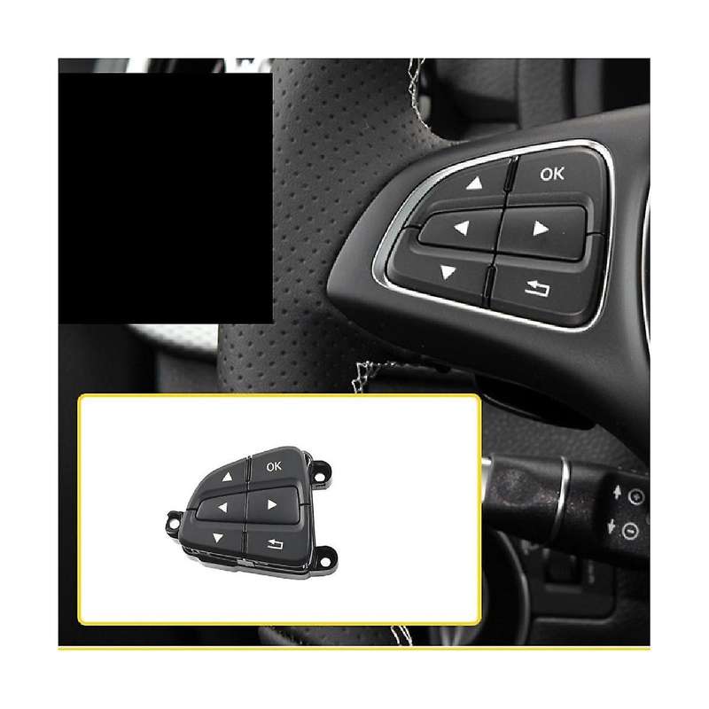 Car Black Left Steering Wheel Button Assembly Trim Cover for GLS Car Accessories