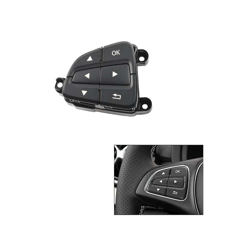 Car Black Left Steering Wheel Button Assembly Trim Cover for GLS Car Accessories