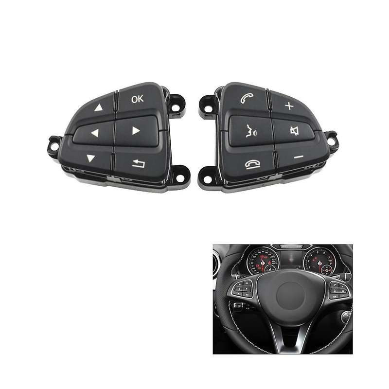 Car Black Left Steering Wheel Button Assembly Trim Cover for GLS Car Accessories