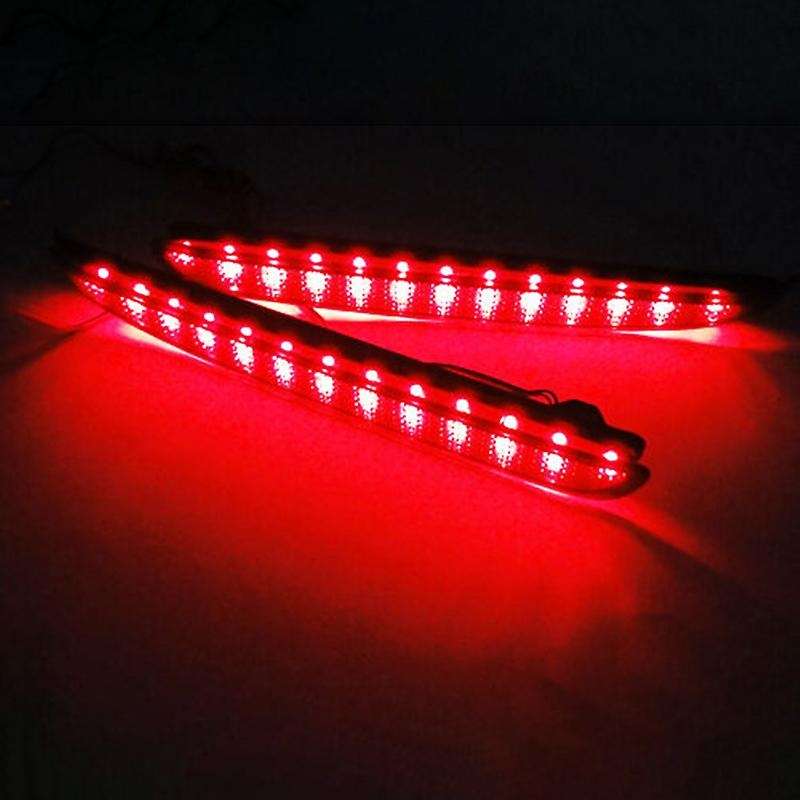Car Black Smoked Lens LED Bumper Reflector Tail Brake Light for SPEED3 2010-2013