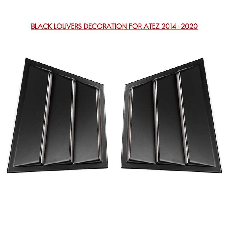 Car Black Rear Triple-Cornered Window Louvers Decoration Cover Sticker Trim for 6 Atez 2014-2020