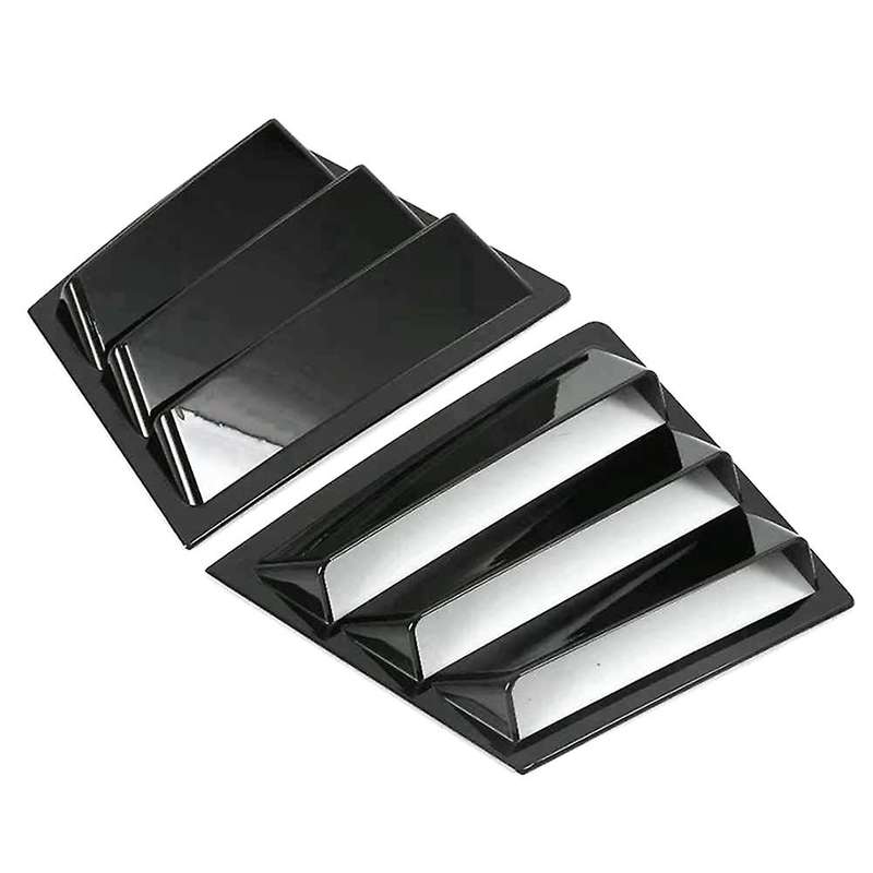 Car Black Rear Triple-Cornered Window Louvers Decoration Cover Sticker Trim for 6 Atez 2014-2020