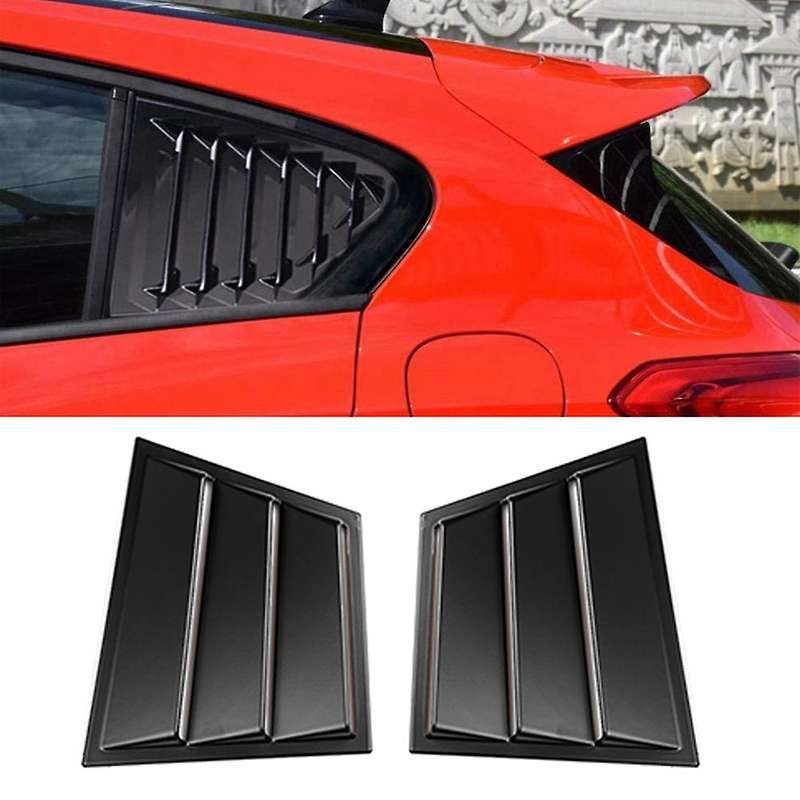 Car Black Rear Triple-Cornered Window Louvers Decoration Cover Sticker Trim for 6 Atez 2014-2020