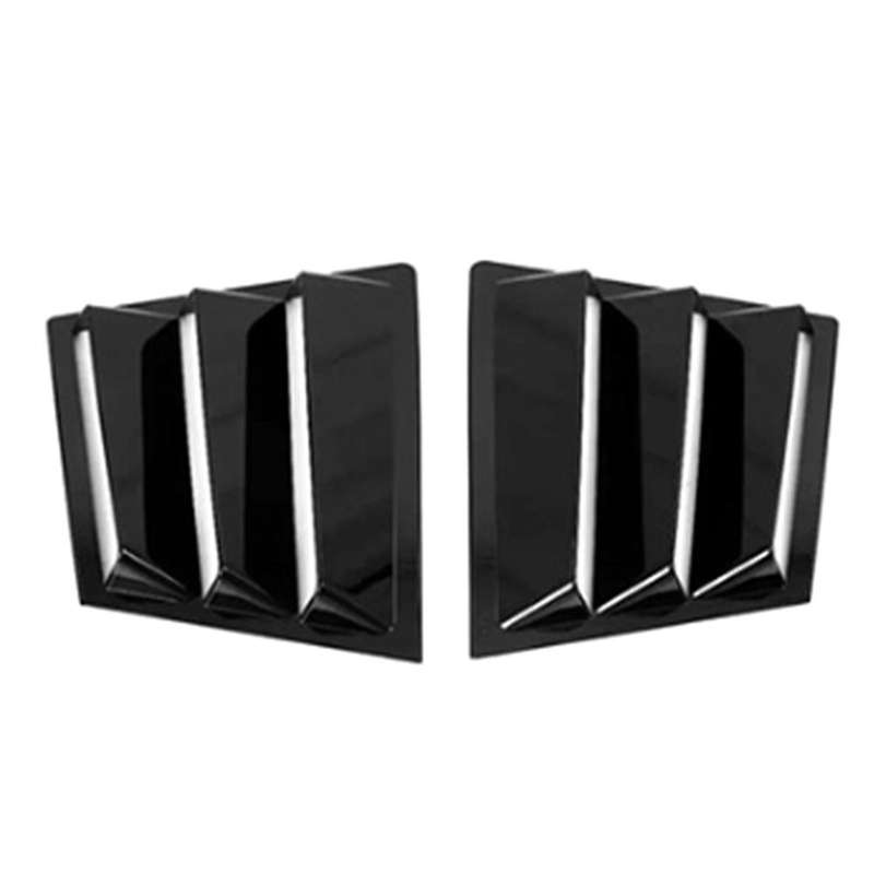 Car Black Rear Triple-Cornered Window Louvers Decoration Cover Sticker Trim for 6 Atez 2014-2020