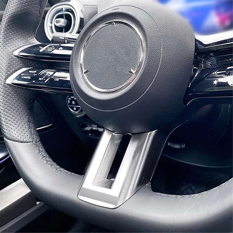 Car Black Steering Wheel Cover Trim Frame for C E S Class W206 W213 W223 Style 2021-2022