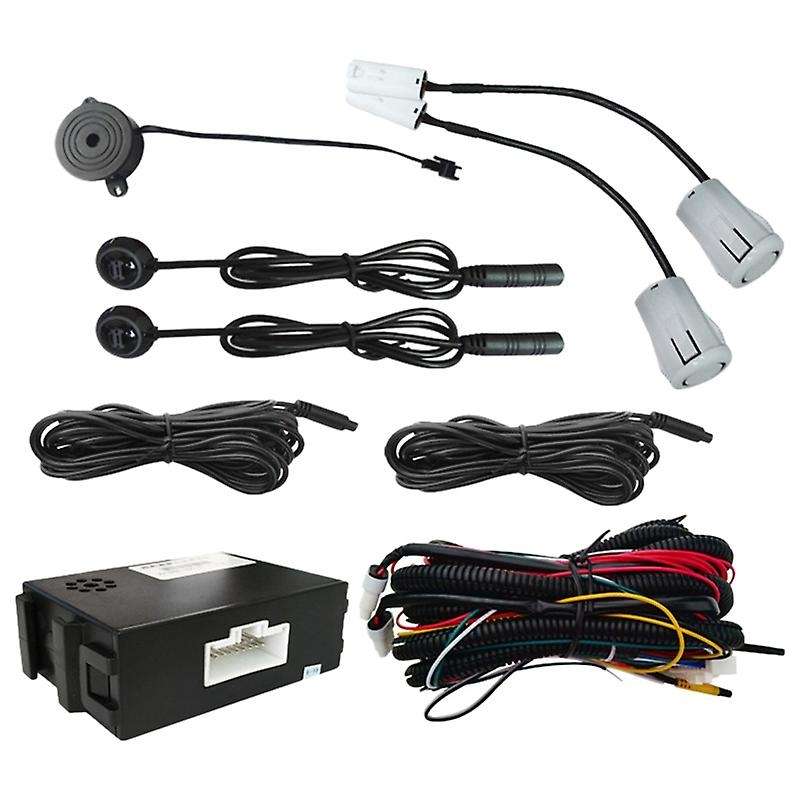 Car Blind Spot Monitoring System Ultrasonic Sensor Distance Assist Blind Spot Detection System Black