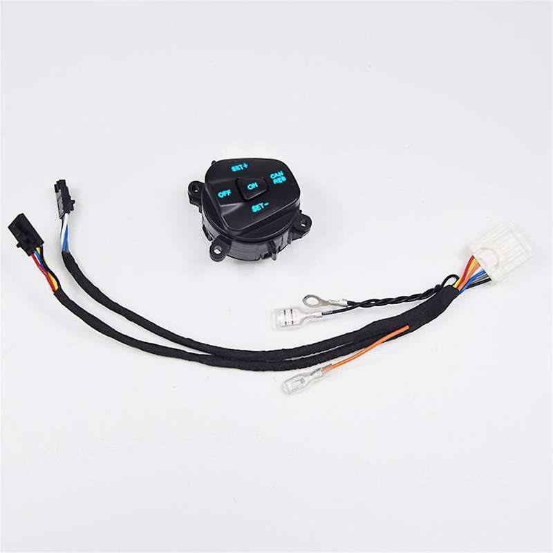 Car Blue LED Steering Wheel Right Cruise Control Switch Button with Wiring for Fiesta MK7 Escort Eco