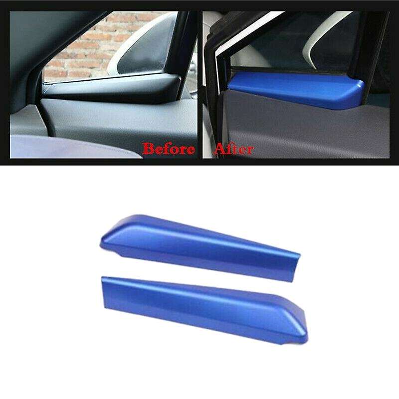 Car Blue 2Pcs A-Pillar Post Inner Door Window Cover Trim for C- 2017-2020
