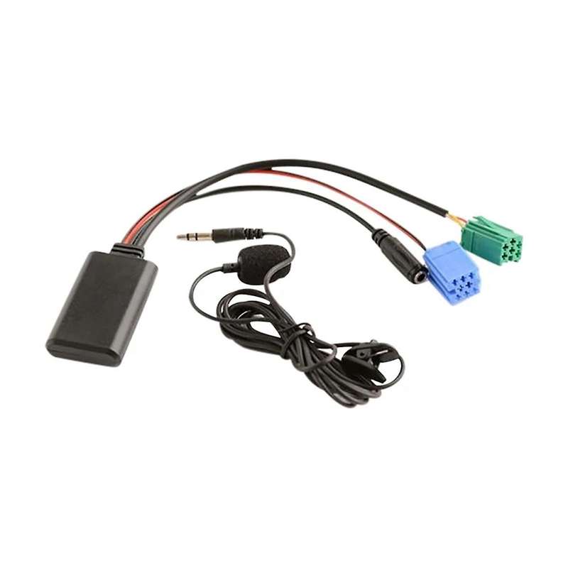 Car Bluetooth 5.0 Music Receiver Aux Wired Microphone Hands-Free Phone Free Call Adapter for CD Play