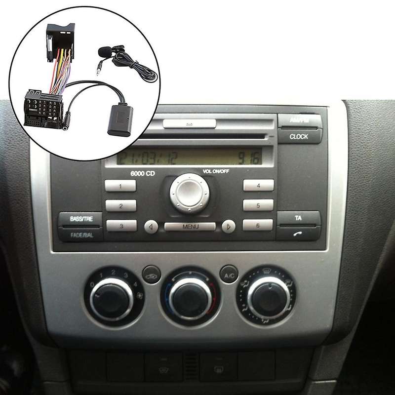 Car Bluetooth 5.0 Aux Cable Microphone Handsfree Mobile Phone Free Calling Adapter for 6000 Cd Ford