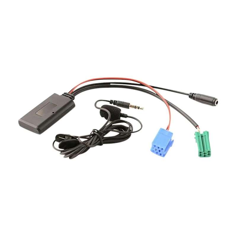 Car Bluetooth 5.0 Music Receiver Aux Wired Microphone Hands-Free Phone Free Call Adapter for CD Pla