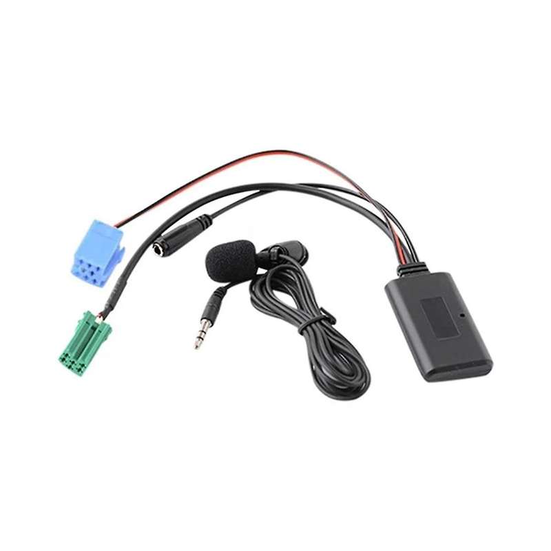 Car Bluetooth 5.0 Music Receiver Aux Wired Microphone Hands-Free Phone Free Call Adapter for CD Pla