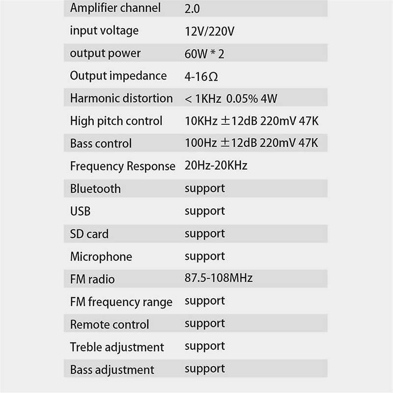 Car Bluetooth Amplifier Speaker Bluetooth Speaker Car Power Amplifier Car Power Amplifier for Home U