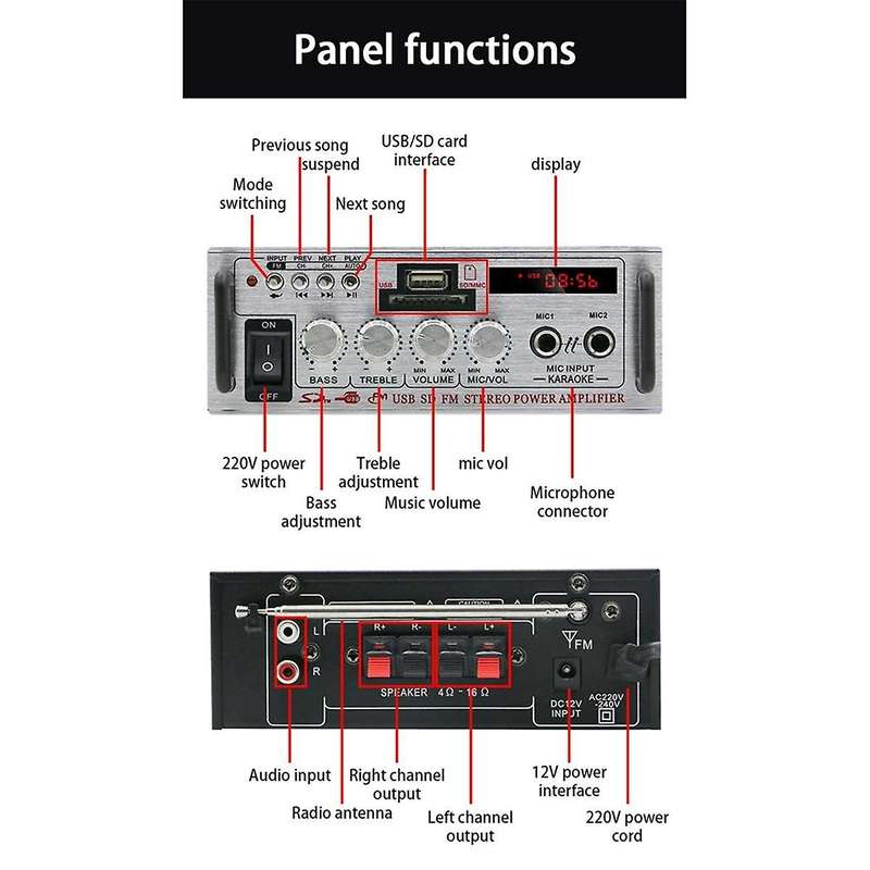 Car Bluetooth Amplifier Speaker Bluetooth Speaker Car Power Amplifier Car Power Amplifier for Home