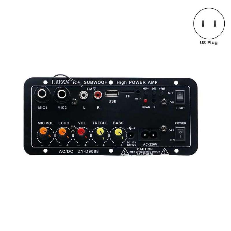 Car Bluetooth Amplifier for Car Amplifier Board Dual Microphone Karaoke with Modulated Reverb (Ada