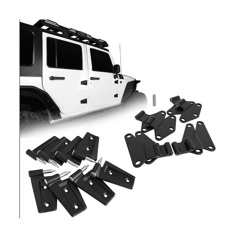 Car Body Side 4 Door Hinges Mount Kit Stainless Steel for Wrangler Jk 2007-2018