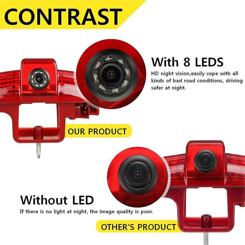 Car Brake Light W/camera High Position 3rd Third Brake Light Led Reversing Camera for Trafic 2001-2