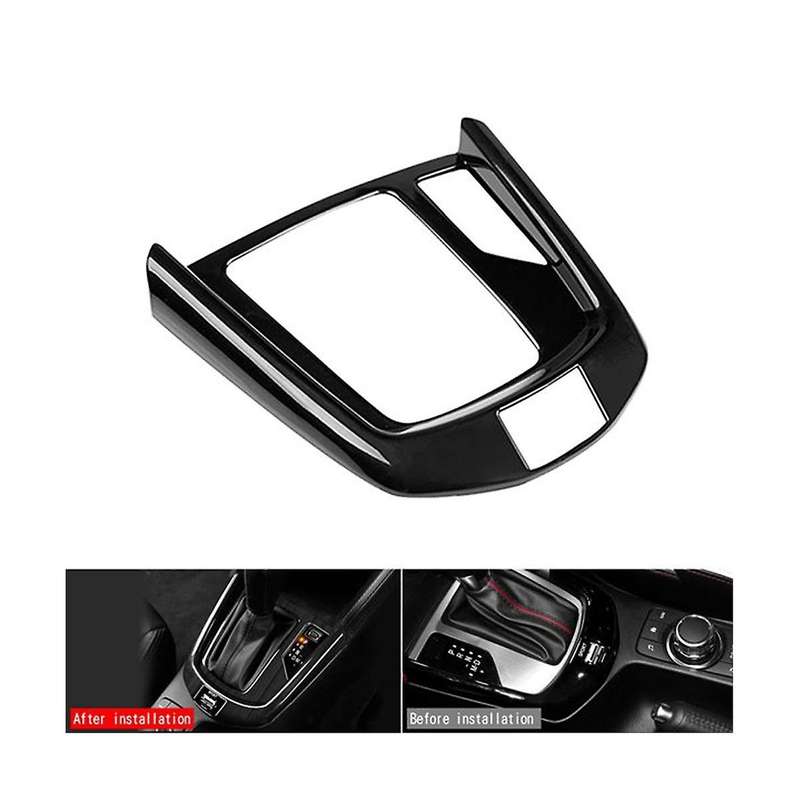 Car Bright Black Central Gear Shift Knob Panel Cover for 2 20-21 -3 15-21 Rhd