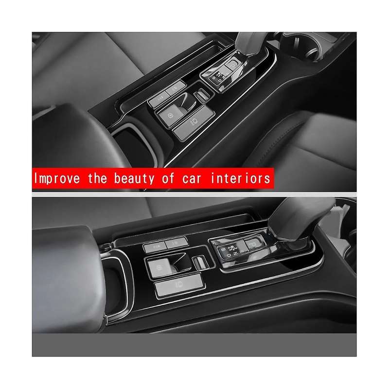 Car Bright Black Central Control Gear Shift Panel Interior Modification for Prius 60 Series 2020-20