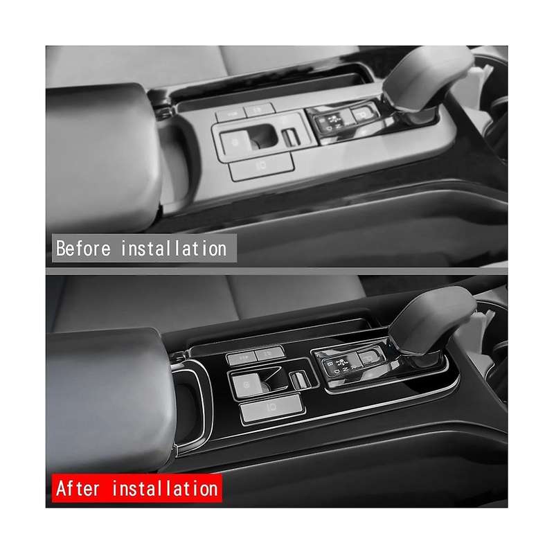 Car Bright Black Central Control Gear Shift Panel Interior Modification for Prius 60 Series 2020-20