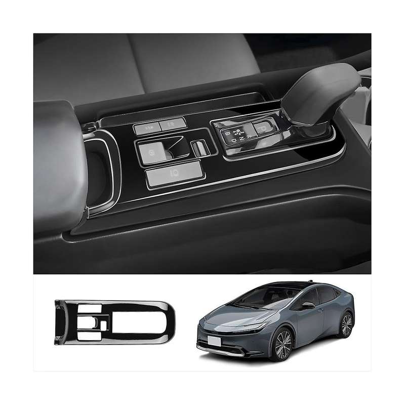 Car Bright Black Central Control Gear Shift Panel Interior Modification for Prius 60 Series 2020-20