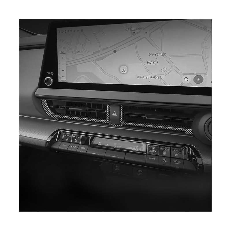 Car Bright Black Center Inner Ac Dashs Trim Dashboard Panel for Prius 60 Series 2022 2023 1pcs