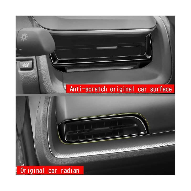 Car Bright Black Car Console Air Conditioning Outlet Frame Cover Trim for Prius 60 Series 2020-2023