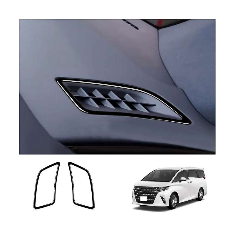 Car Bright Black Front Dashboard Air Condition Vent Outlet Cover Trim for Alphard 40 Series 2023+ RH