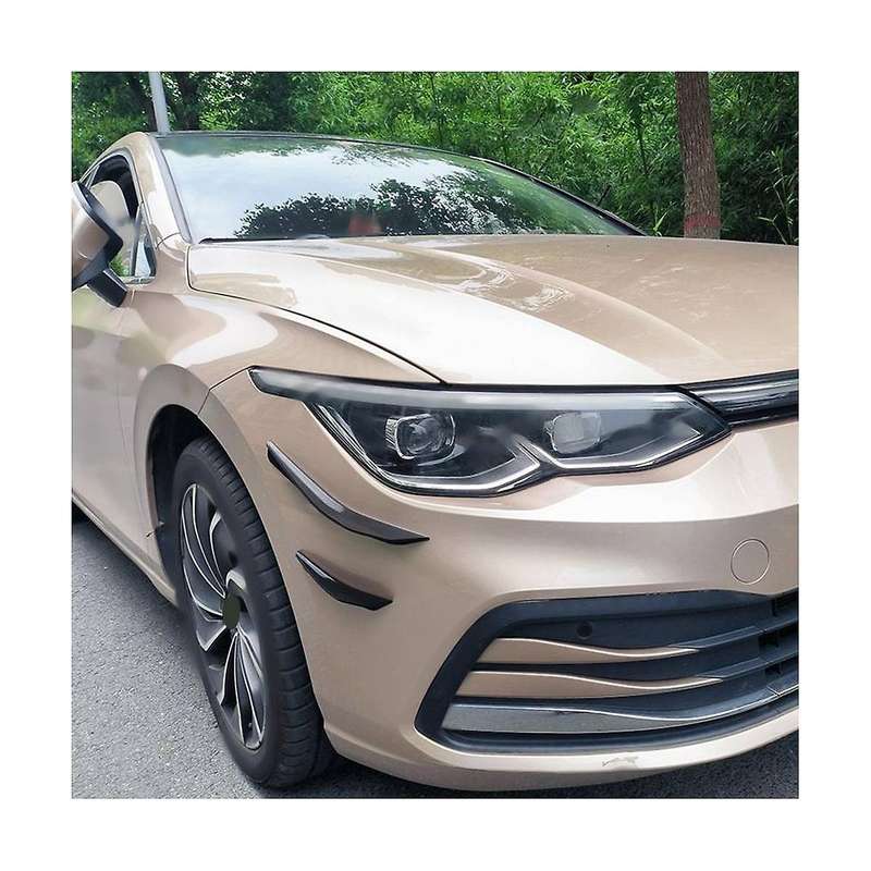 Car Bright Black Front Bumper Side Splitter Spoiler Trim Fog Light Canard Golf Mk8 Standard 2021-20