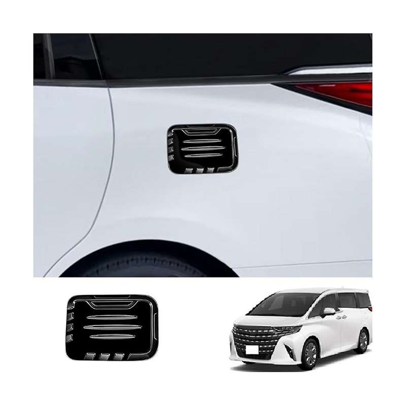 Car Bright Black Fuel Filler Tank Cover Cap Decoration Cover for Alphard 40 Series 2023+ Car Access