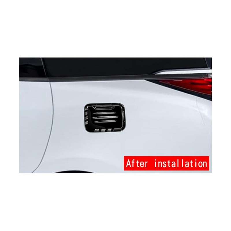 Car Bright Black Fuel Filler Tank Cover Cap Decoration Cover for Alphard 40 Series 2023+ Car Accesso