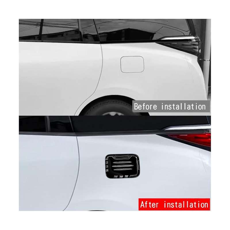 Car Bright Black Fuel Filler Tank Cover Cap Decoration Cover for Alphard 40 Series 2023+ Car Accesso