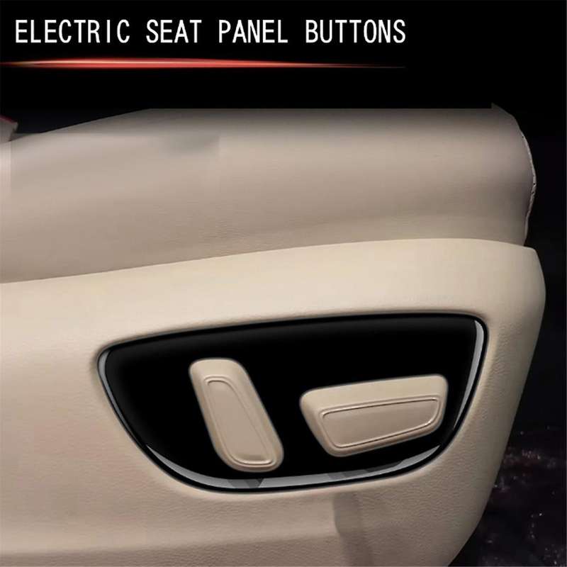 Car Bright Black Electric Seat Button Panel Frame Interior Trim Accessories for Alphard/vellfire 40