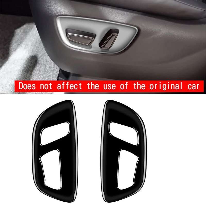 Car Bright Black Electric Seat Button Panel Frame Interior Trim Accessories for Alphard/vellfire 40