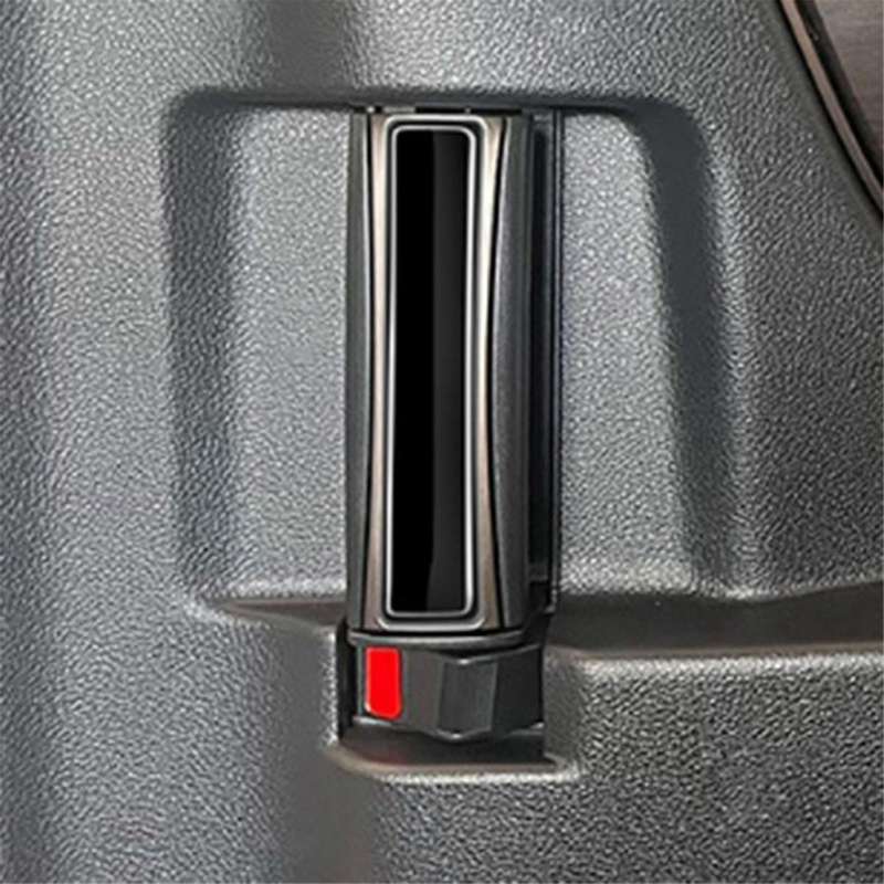 Car Bright Black Middle Door Button Frame Trim Sticker Interior Accessories for Alphard/vellfire 40