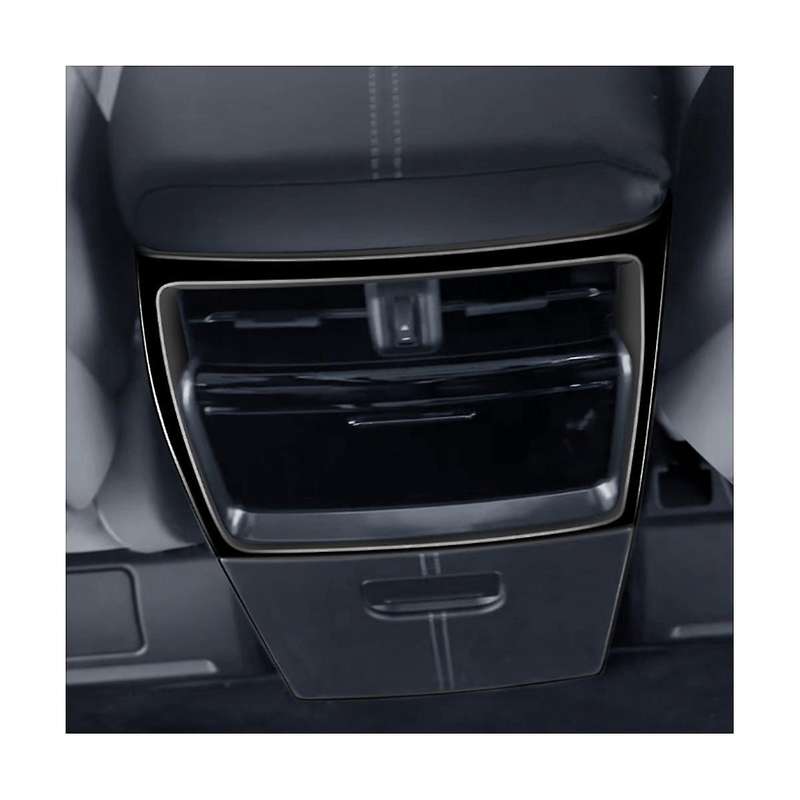Car Bright Black Rear Air Condition Vent Outlet Frame Anti-kick Panel Cover Trim for Alphard 40 Seri