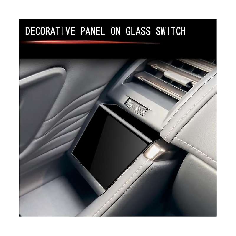 Car Bright Black Glass Switch Upper Panel Decoration Door Armrest Stickers for Alphard 40 Series 202
